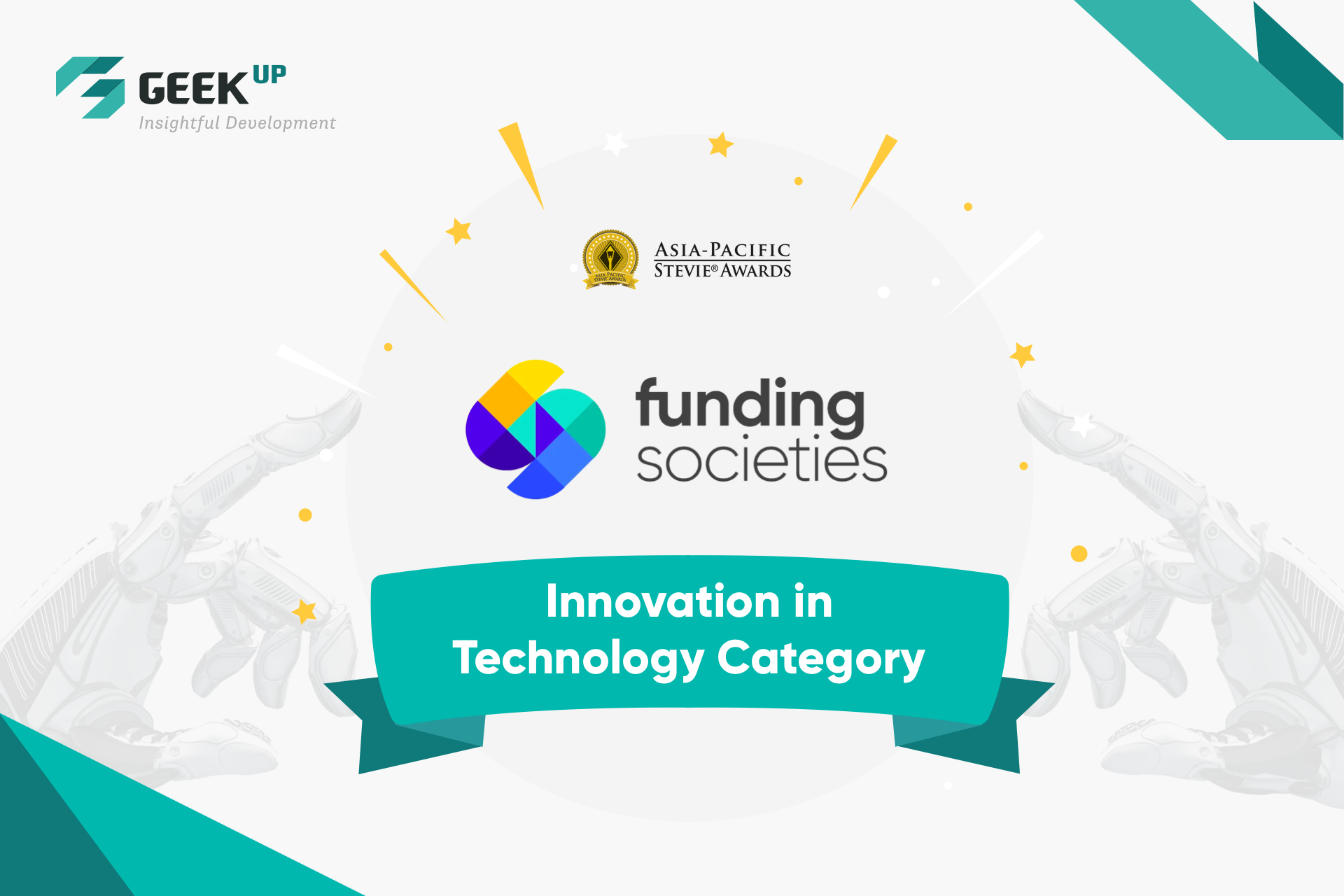 Funding Societies Named Winner Of a Silver Stevie Award in Innovation in Technology Category at the Asia-Pacfic Stevie Awards