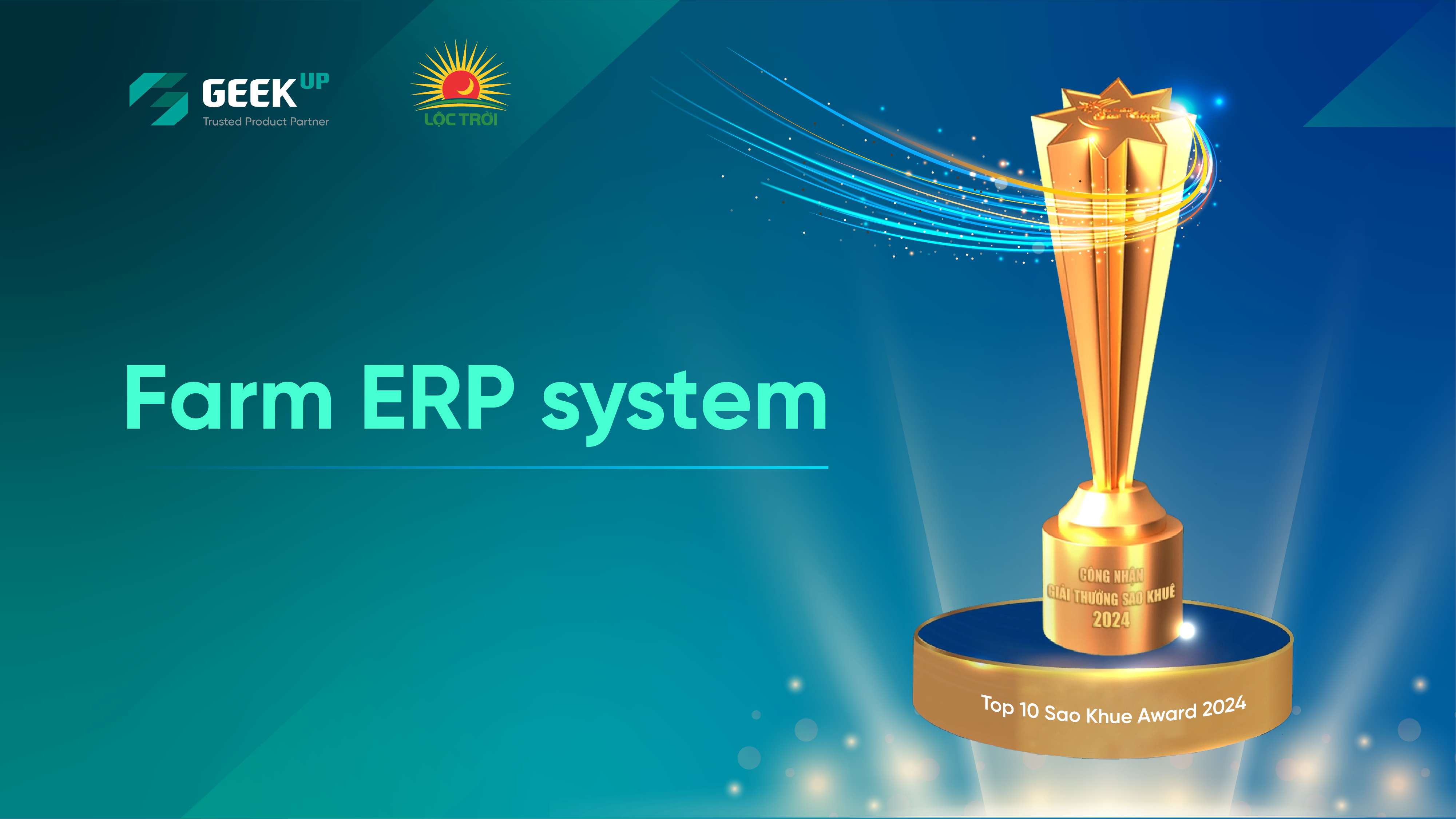 Loc Troi Group's Farm ERP system has been honored as one of the Top 10 winners of the Sao Khue Awards 2024